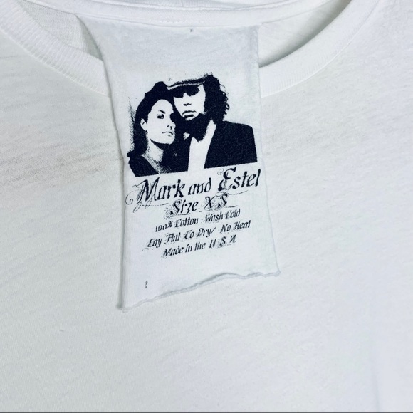 Mark And Estel | White Flowy Asymmetric Crew Neck High-Low Cotton T-Shirt Dress - Picture 8 of 16